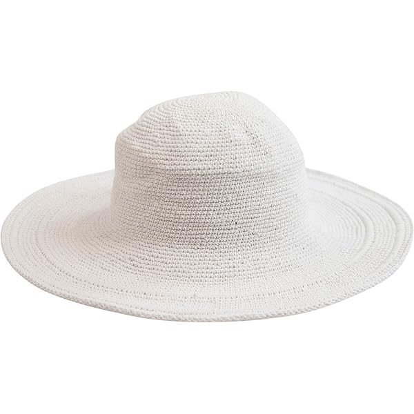 San Diego Hat Company Women's Cotton Crochet Hat, Floppy Hat, UPF